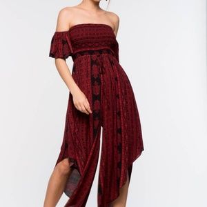 Off the shoulder jumpsuit